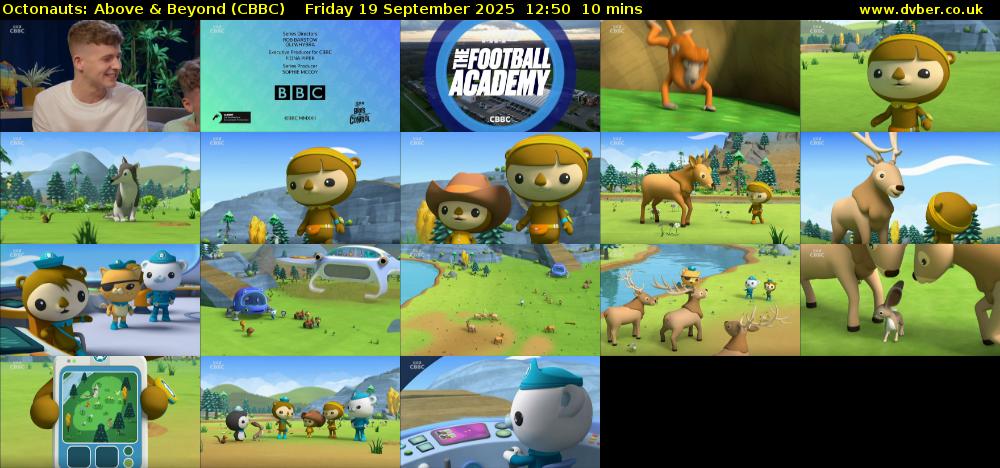 Octonauts: Above & Beyond (CBBC) Friday 19 September 2025 12:50 - 13:00