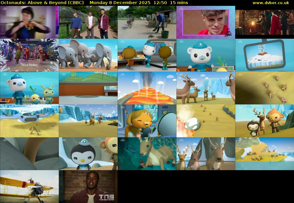 Octonauts: Above & Beyond (CBBC) Monday 8 December 2025 12:50 - 13:05