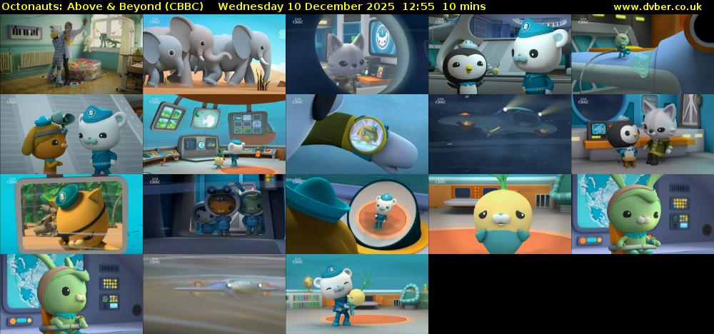 Octonauts: Above & Beyond (CBBC) Wednesday 10 December 2025 12:55 - 13:05