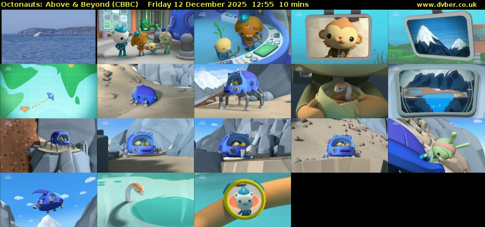 Octonauts: Above & Beyond (CBBC) Friday 12 December 2025 12:55 - 13:05