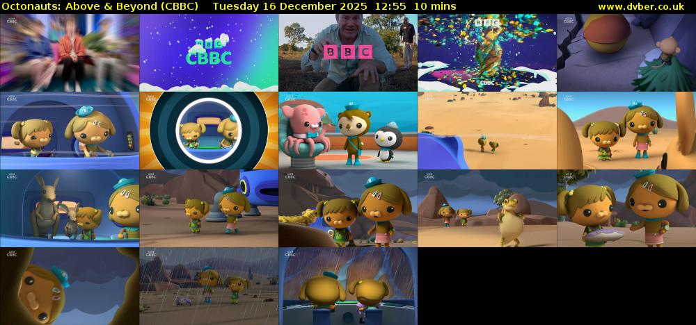 Octonauts: Above & Beyond (CBBC) Tuesday 16 December 2025 12:55 - 13:05