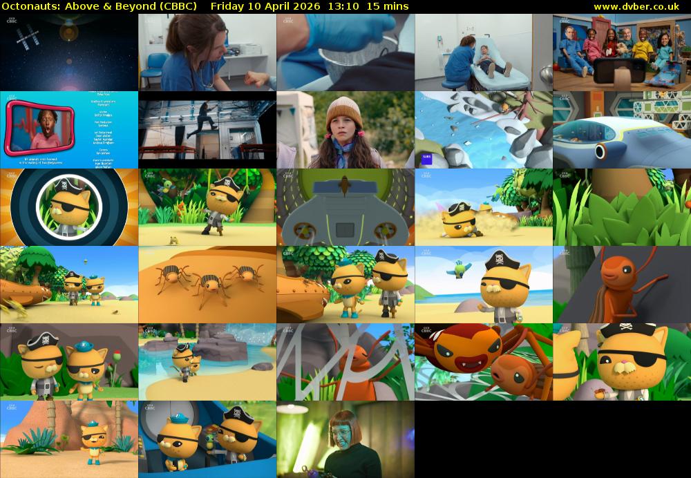 Octonauts: Above & Beyond (CBBC) Friday 10 April 2026 13:10 - 13:25
