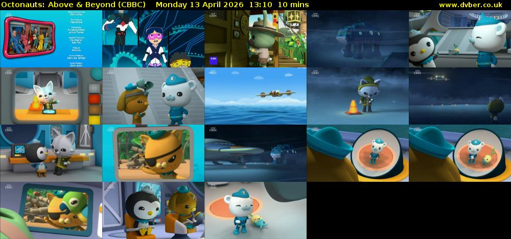 Octonauts: Above & Beyond (CBBC) Monday 13 April 2026 13:10 - 13:20