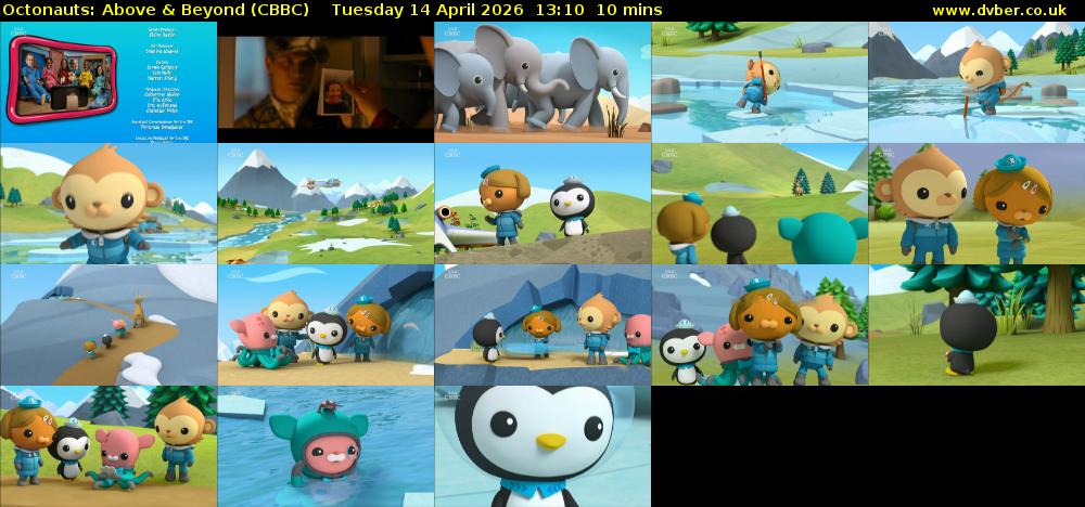 Octonauts: Above & Beyond (CBBC) Tuesday 14 April 2026 13:10 - 13:20