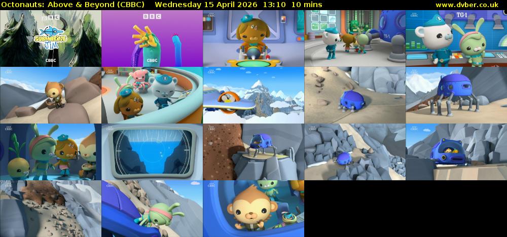 Octonauts: Above & Beyond (CBBC) Wednesday 15 April 2026 13:10 - 13:20