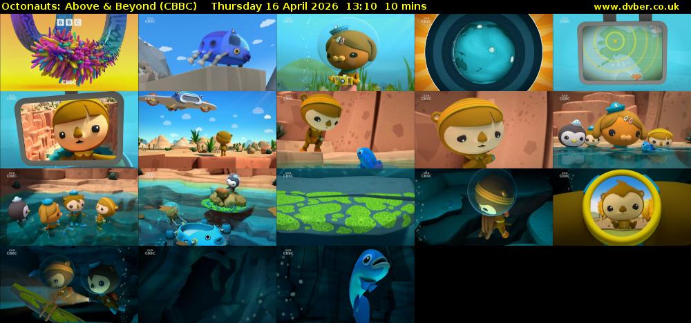Octonauts: Above & Beyond (CBBC) Thursday 16 April 2026 13:10 - 13:20