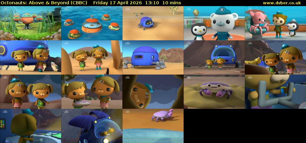 Octonauts: Above & Beyond (CBBC) Friday 17 April 2026 13:10 - 13:20