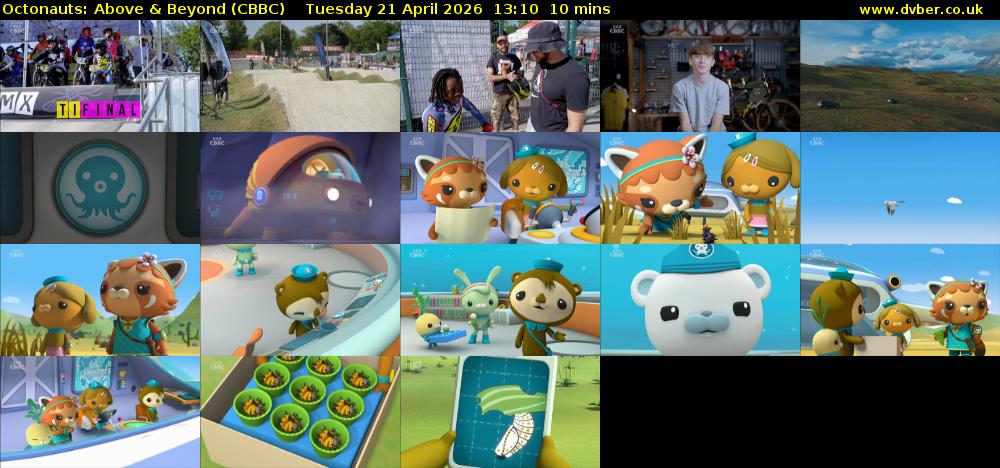 Octonauts: Above & Beyond (CBBC) Tuesday 21 April 2026 13:10 - 13:20
