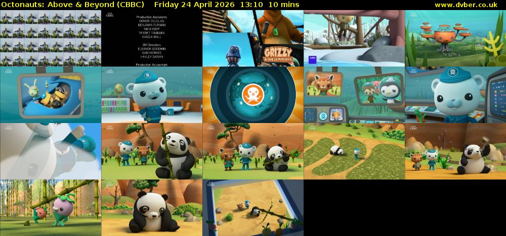 Octonauts: Above & Beyond (CBBC) Friday 24 April 2026 13:10 - 13:20