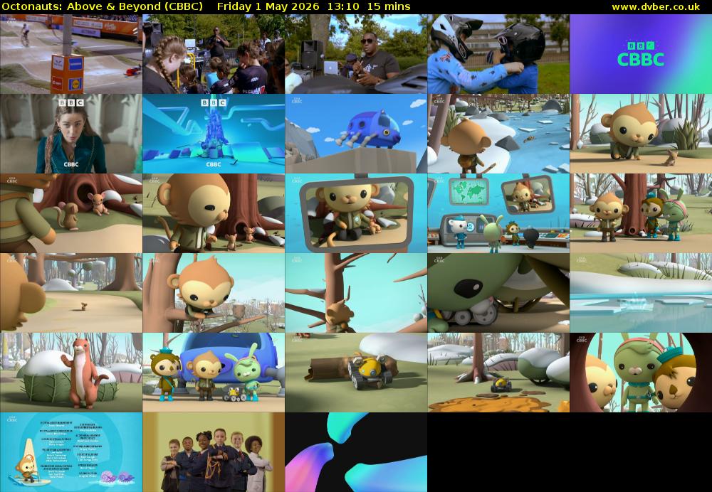 Octonauts: Above & Beyond (CBBC) Friday 1 May 2026 13:10 - 13:25