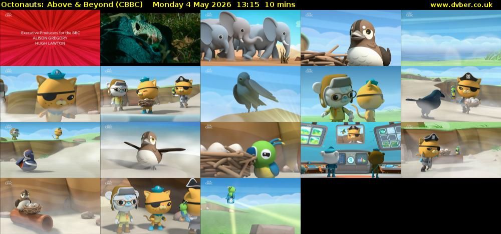 Octonauts: Above & Beyond (CBBC) Monday 4 May 2026 13:15 - 13:25