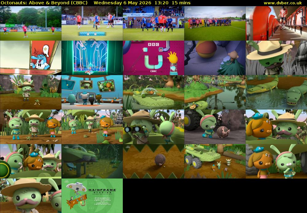 Octonauts: Above & Beyond (CBBC) Wednesday 6 May 2026 13:20 - 13:35