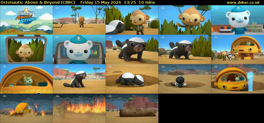 Octonauts: Above & Beyond (CBBC) Friday 15 May 2026 13:25 - 13:35
