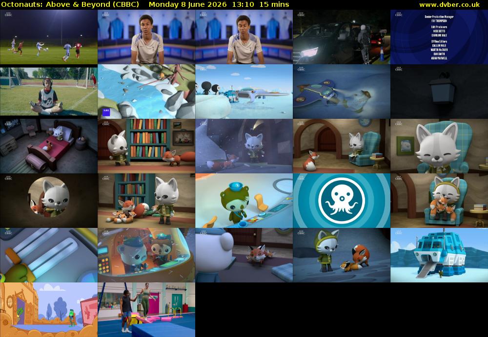 Octonauts: Above & Beyond (CBBC) Monday 8 June 2026 13:10 - 13:25