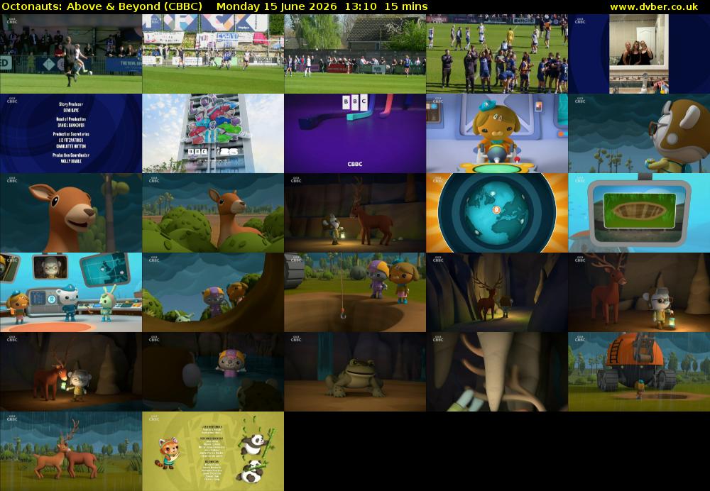 Octonauts: Above & Beyond (CBBC) Monday 15 June 2026 13:10 - 13:25