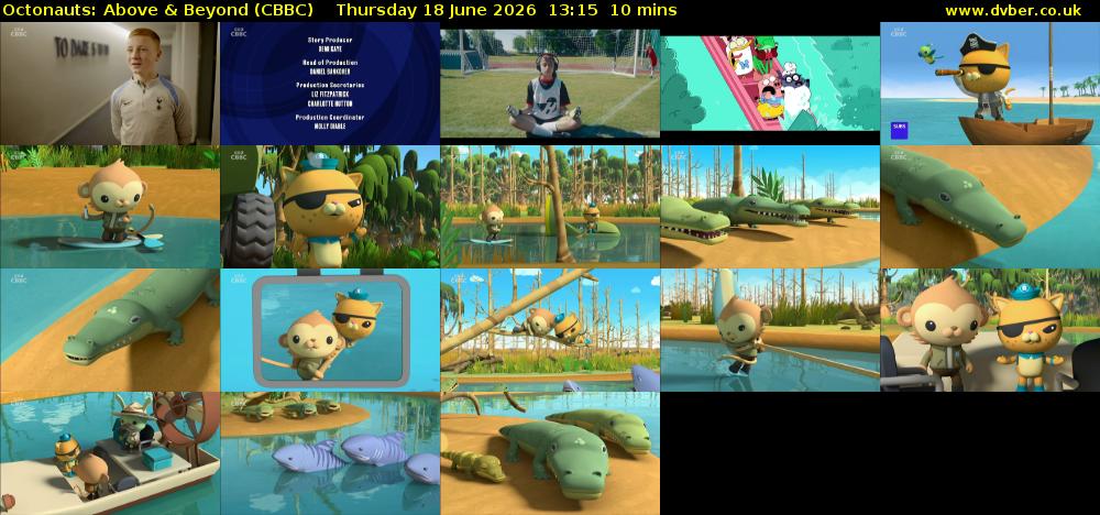 Octonauts: Above & Beyond (CBBC) Thursday 18 June 2026 13:15 - 13:25