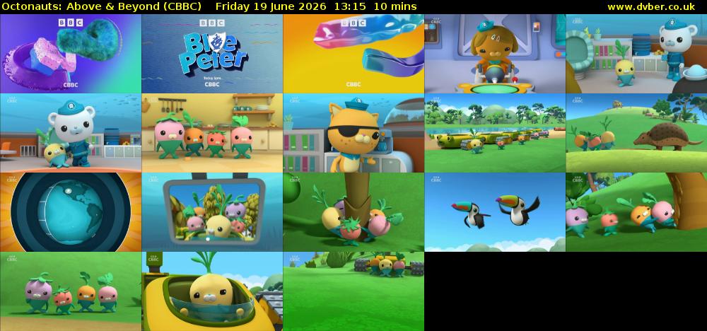 Octonauts: Above & Beyond (CBBC) Friday 19 June 2026 13:15 - 13:25