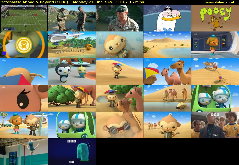 Octonauts: Above & Beyond (CBBC) Monday 22 June 2026 13:15 - 13:30