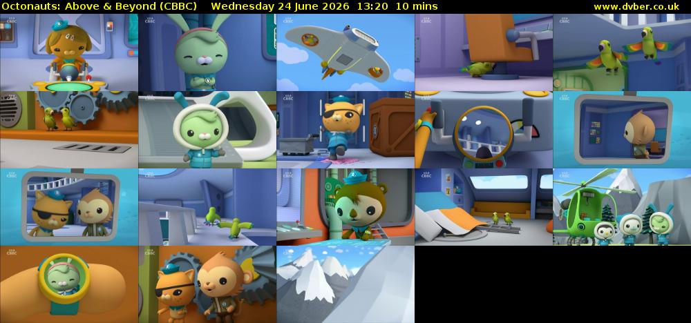 Octonauts: Above & Beyond (CBBC) Wednesday 24 June 2026 13:20 - 13:30