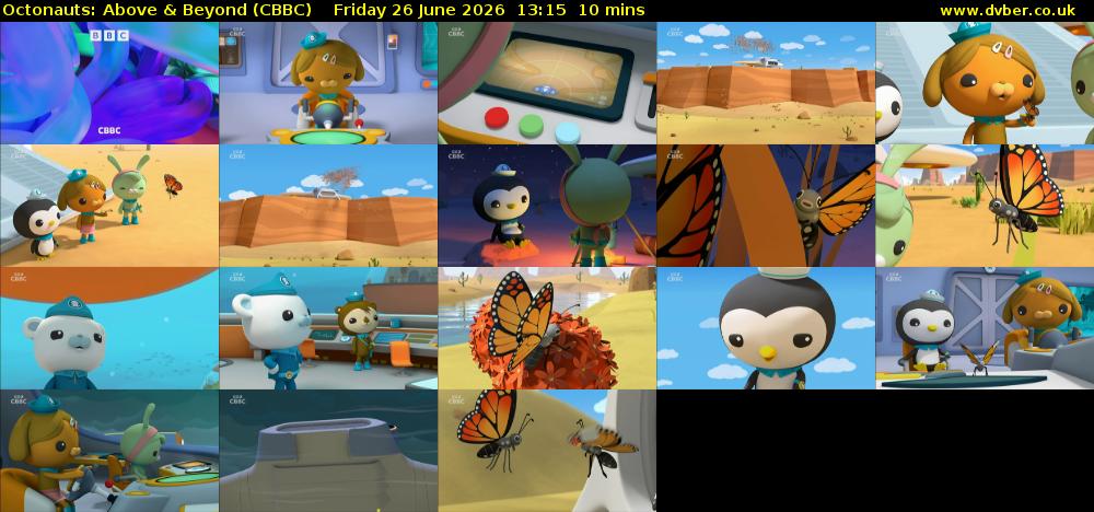 Octonauts: Above & Beyond (CBBC) Friday 26 June 2026 13:15 - 13:25