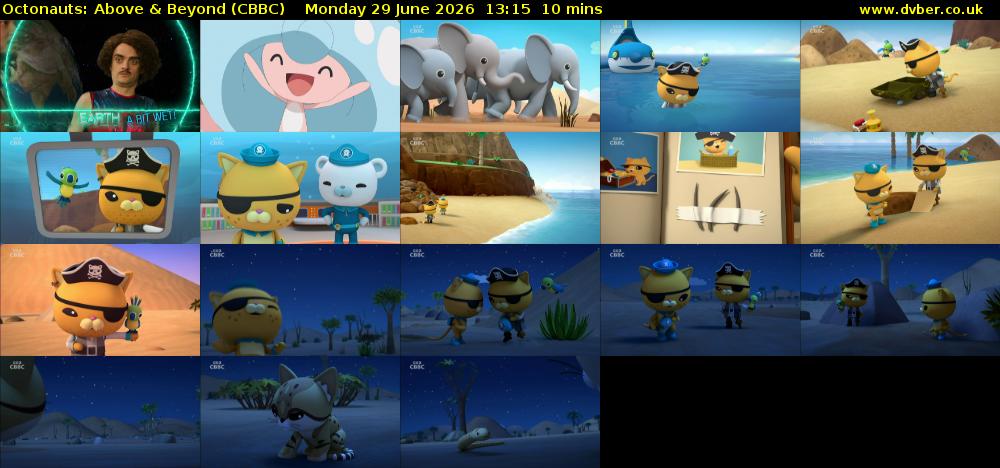 Octonauts: Above & Beyond (CBBC) Monday 29 June 2026 13:15 - 13:25