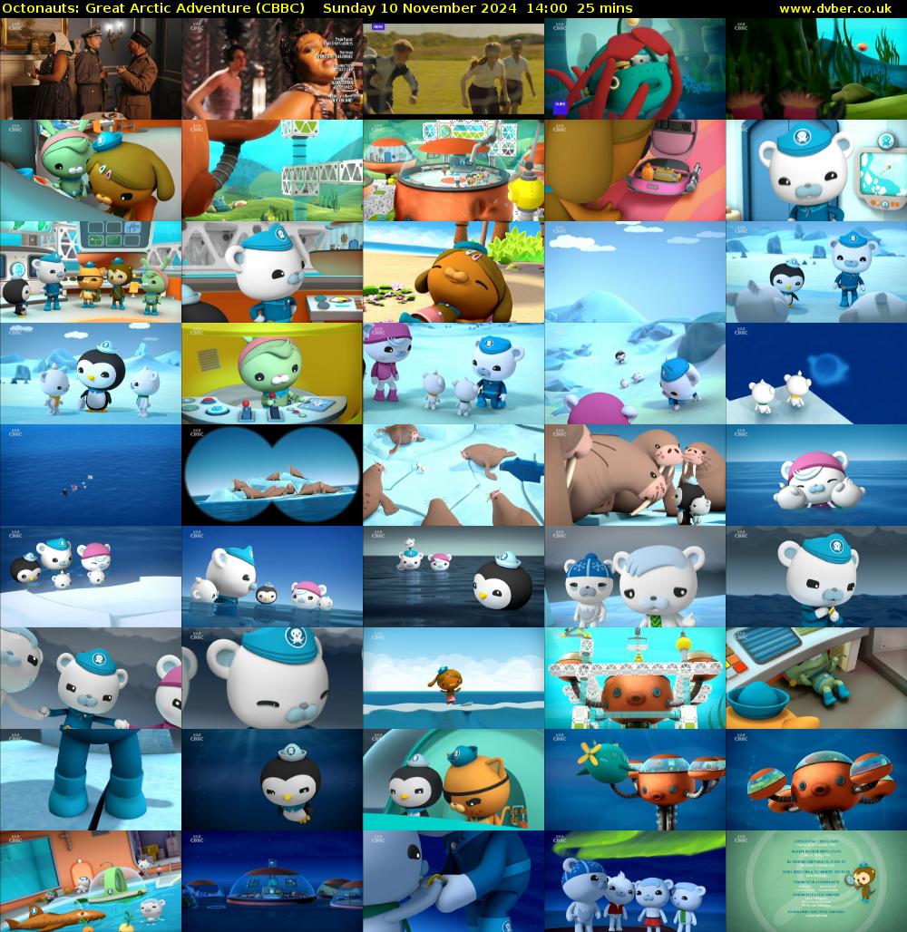 Octonauts: Great Arctic Adventure (CBBC) Sunday 10 November 2024 14:00 - 14:25