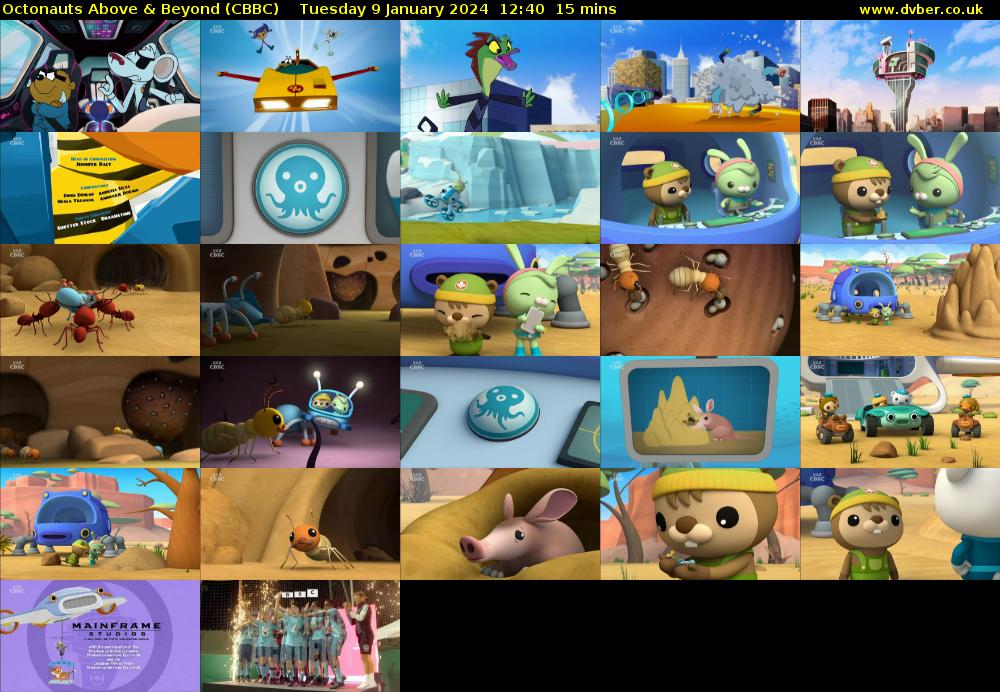 Octonauts Above & Beyond (CBBC) Tuesday 9 January 2024 12:40 - 12:55