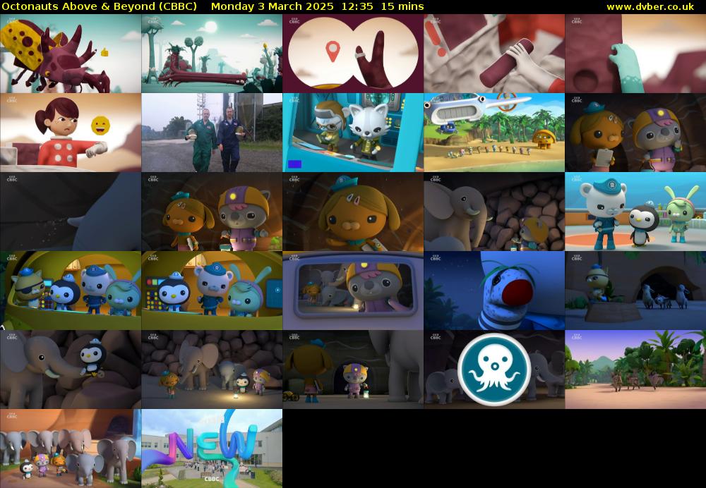 Octonauts Above & Beyond (CBBC) Monday 3 March 2025 12:35 - 12:50