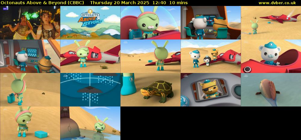 Octonauts Above & Beyond (CBBC) Thursday 20 March 2025 12:40 - 12:50