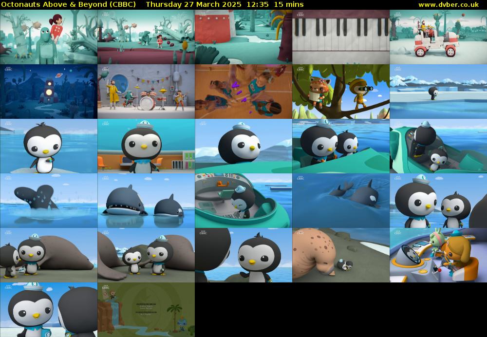 Octonauts Above & Beyond (CBBC) Thursday 27 March 2025 12:35 - 12:50