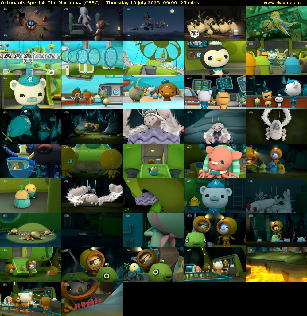 Octonauts Special: The Mariana... (CBBC) Thursday 10 July 2025 09:00 - 09:25