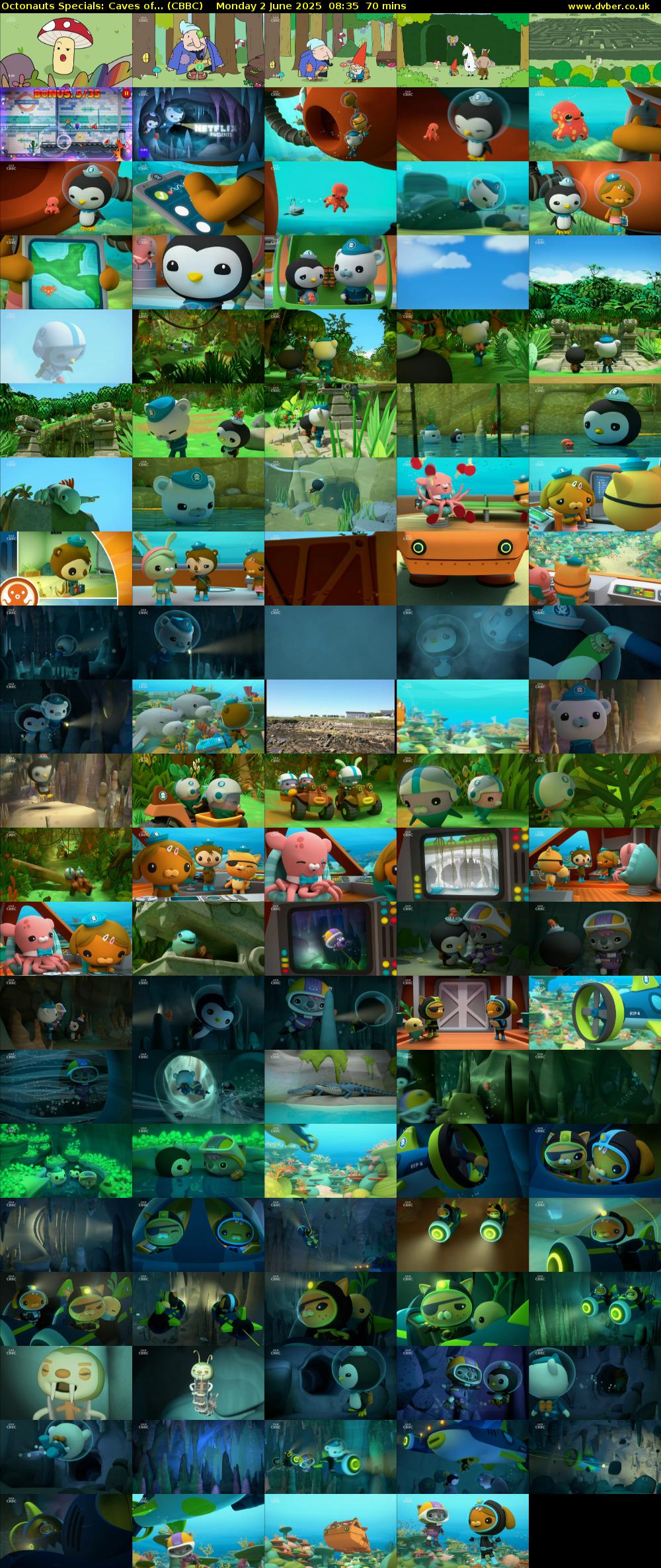 Octonauts Specials: Caves of... (CBBC) Monday 2 June 2025 08:35 - 09:45