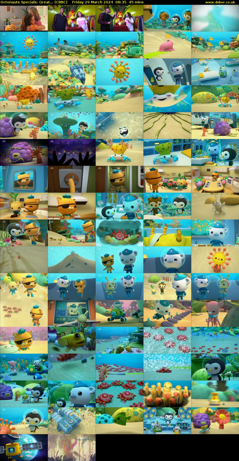 Octonauts Specials: Great... (CBBC) Friday 29 March 2024 08:35 - 09:20