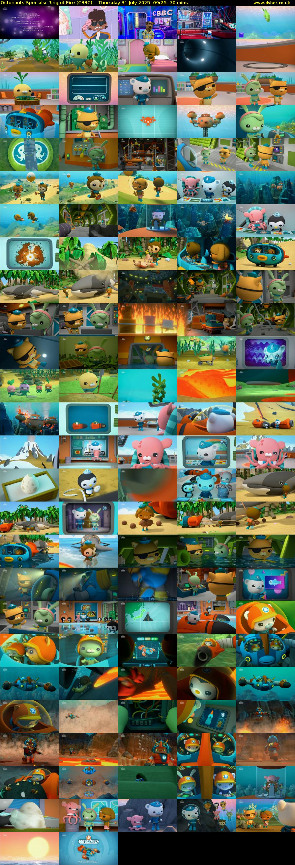 Octonauts Specials: Ring of Fire (CBBC) Thursday 31 July 2025 09:25 - 10:35