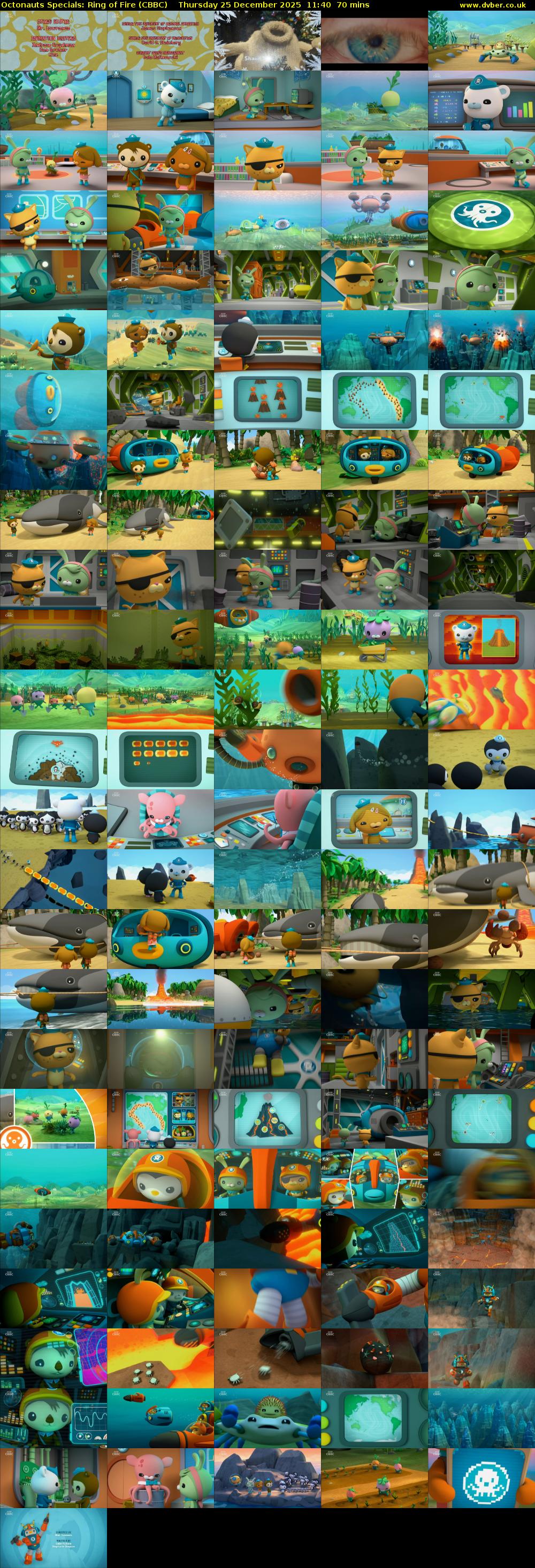 Octonauts Specials: Ring of Fire (CBBC) Thursday 25 December 2025 11:40 - 12:50