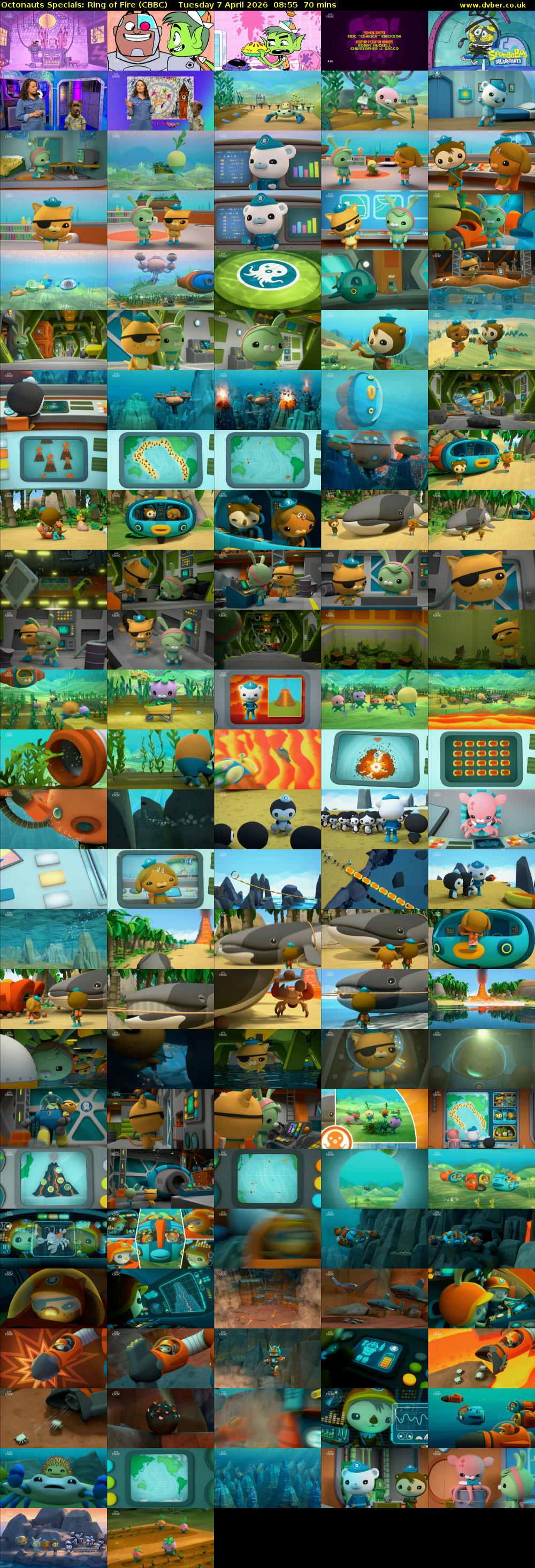 Octonauts Specials: Ring of Fire (CBBC) Tuesday 7 April 2026 08:55 - 10:05