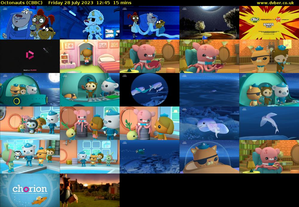 Octonauts (CBBC) Friday 28 July 2023 12:45 - 13:00