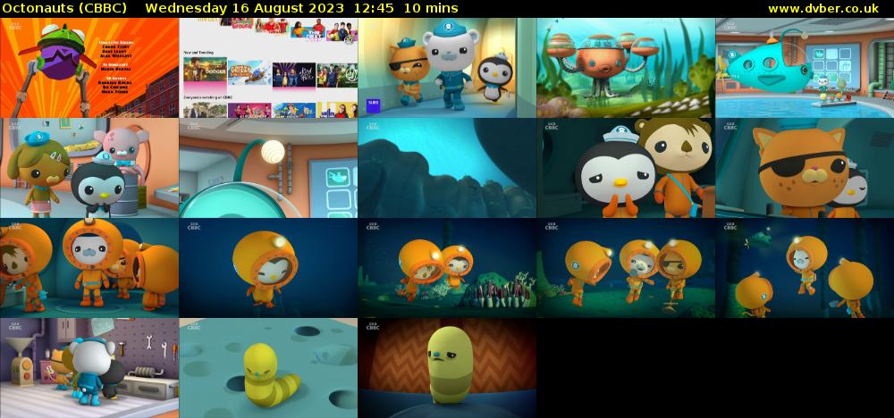 Octonauts (CBBC) Wednesday 16 August 2023 12:45 - 12:55