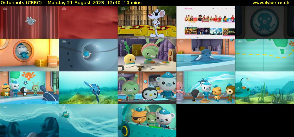 Octonauts (CBBC) Monday 21 August 2023 12:40 - 12:50