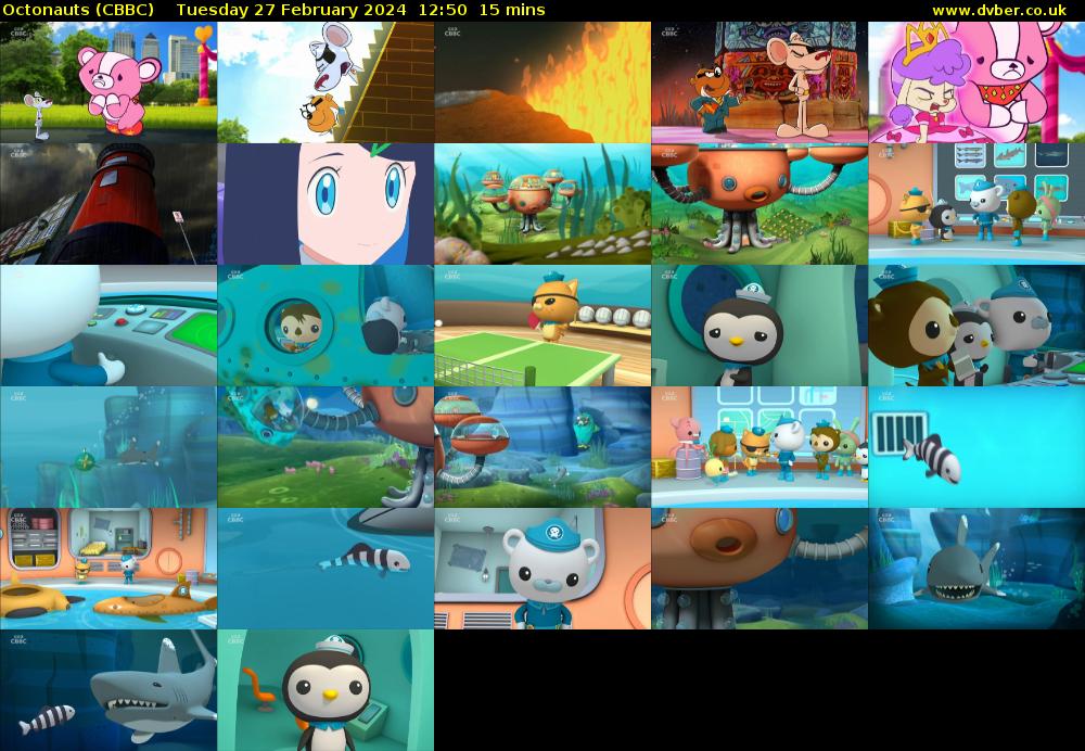 Octonauts (CBBC) Tuesday 27 February 2024 12:50 - 13:05