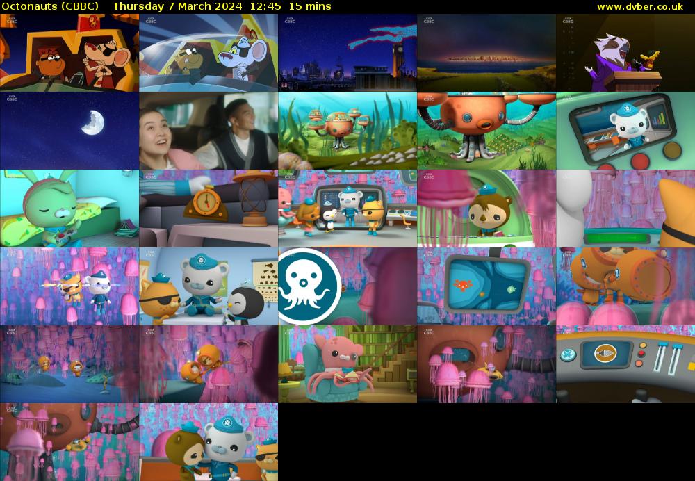 Octonauts (CBBC) Thursday 7 March 2024 12:45 - 13:00