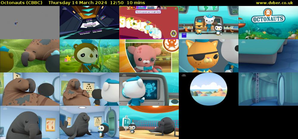 Octonauts (CBBC) Thursday 14 March 2024 12:50 - 13:00