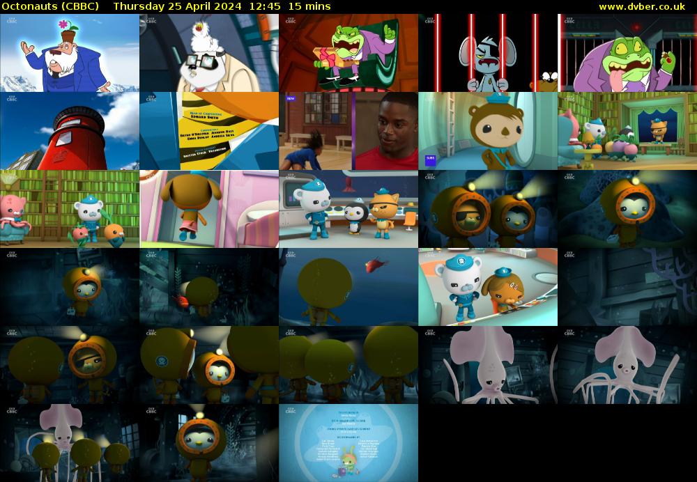 Octonauts (CBBC) Thursday 25 April 2024 12:45 - 13:00