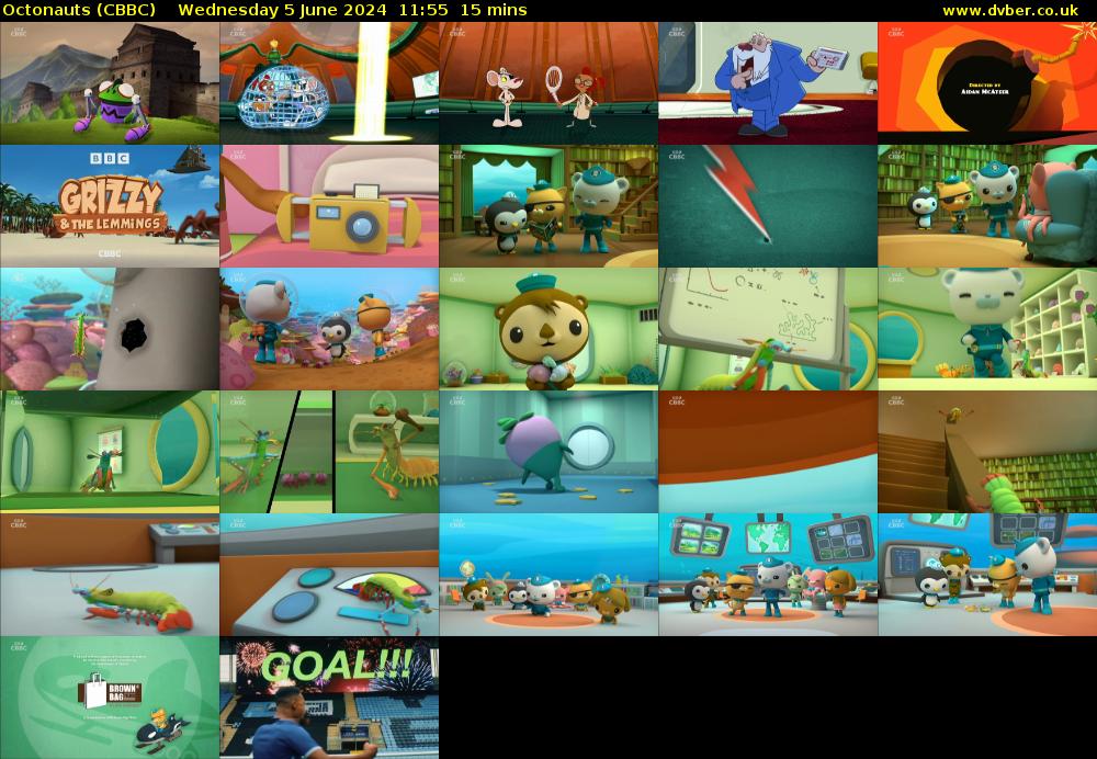 Octonauts (CBBC) Wednesday 5 June 2024 11:55 - 12:10