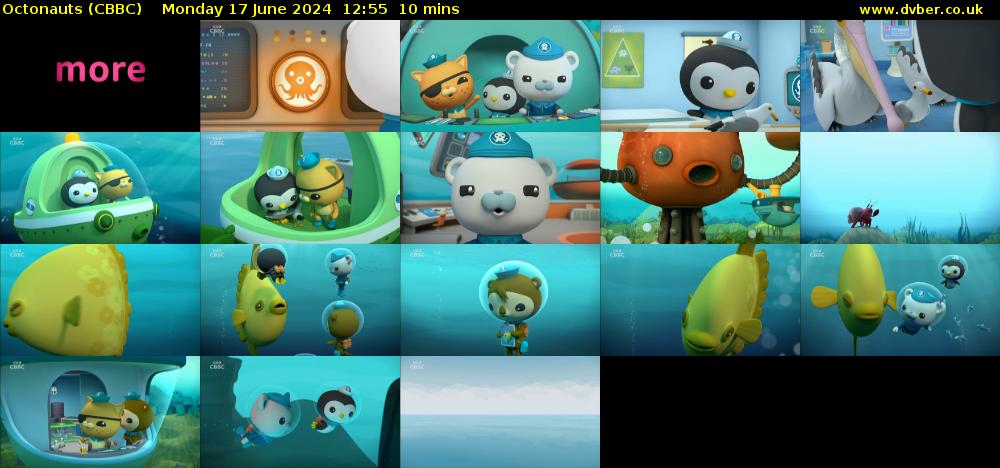 Octonauts (CBBC) Monday 17 June 2024 12:55 - 13:05