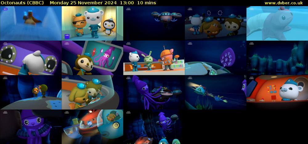 Octonauts (CBBC) Monday 25 November 2024 13:00 - 13:10