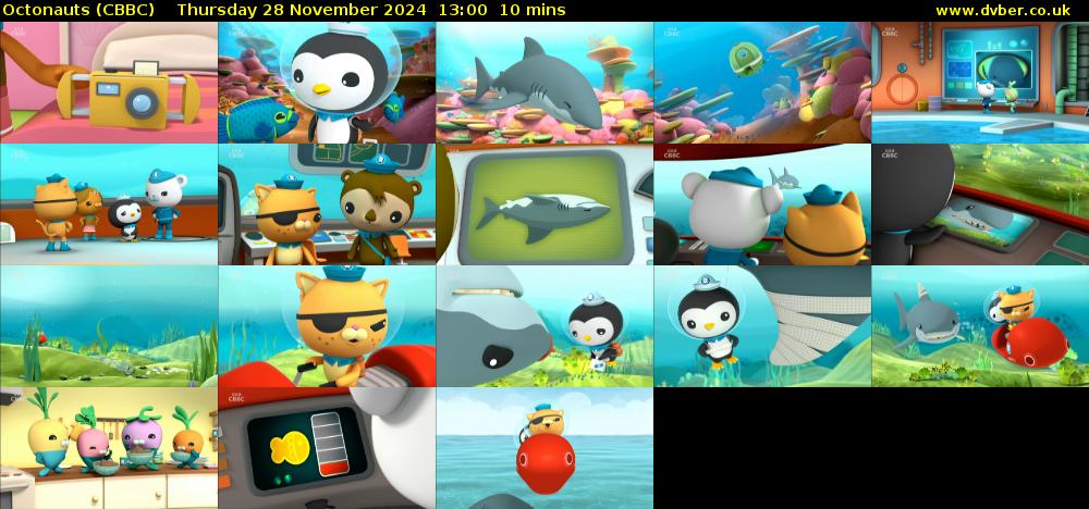 Octonauts (CBBC) Thursday 28 November 2024 13:00 - 13:10