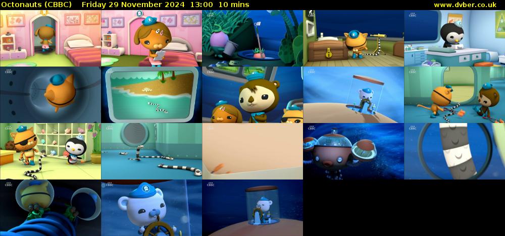 Octonauts (CBBC) Friday 29 November 2024 13:00 - 13:10