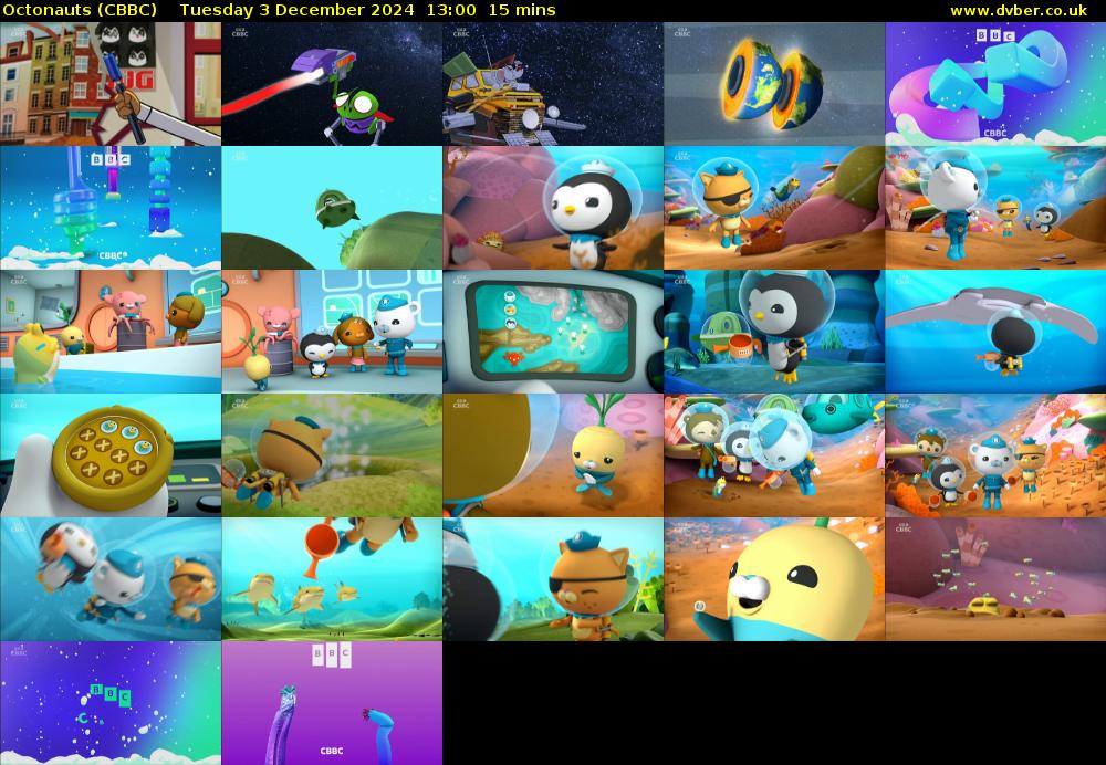Octonauts (CBBC) Tuesday 3 December 2024 13:00 - 13:15