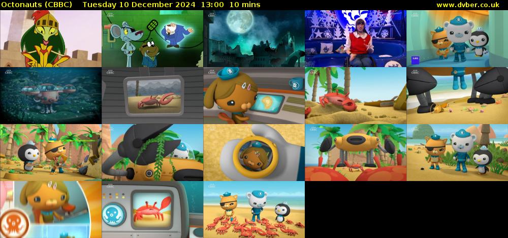 Octonauts (CBBC) Tuesday 10 December 2024 13:00 - 13:10
